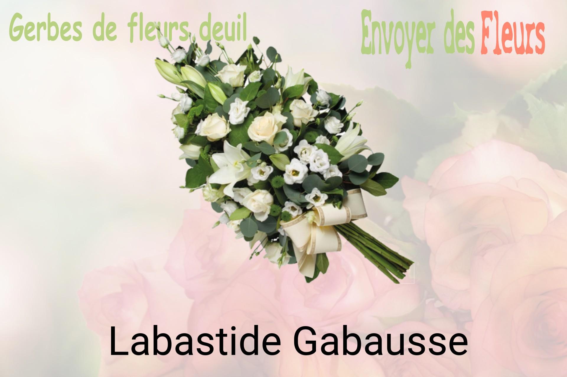 Gerbe de fleurs de deuil livrée à Labastide-Gabausse